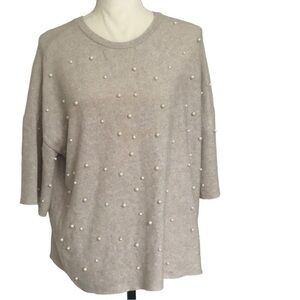Zara Trafaluc Oversized Pearl Top Size S